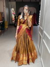 Lnb2040 Cotton Zari Weaving Work Lehenga With Blouse Dupatta Exporters In India